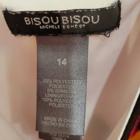 Bissou Bissou Abstract Pink & Orange Mini Dress - Picture 3 of 3